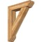Ekena Millwork Traditional Slat Rough Sawn Bracket w/ Offset Brace, Western Red Cedar, 8"W x 34"D x 42"H BKT0806X34X42TRA06RWR - alternate 1